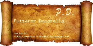 Putterer Donatella névjegykártya